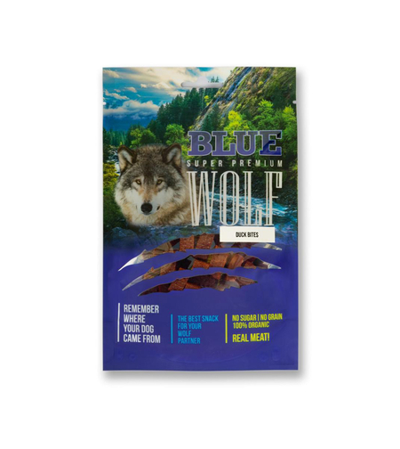 בלו וולף - BLUE WOLF חטיף פרימיום לכלב – נגיסוני ברווז