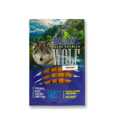 BLUE WOLF חטיף פרימיום לכלב – שיפודי עוף על מקל בקר