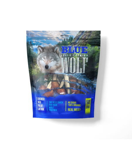 בלו וולף משקולות עוף דנטליים טבולות בשמן זית 500 גרם