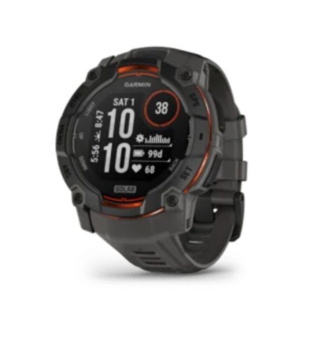 שעון ספורט חכם - Instinct® 3 Solar | 50mm Black Bezel with Charcoal Band