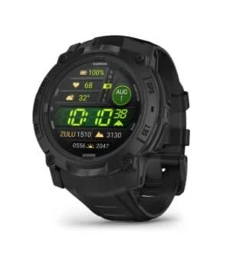 שעון ספורט חכם - Instinct® 3 Tactical Edition Amoled | 50mm Black with Charcoal Band