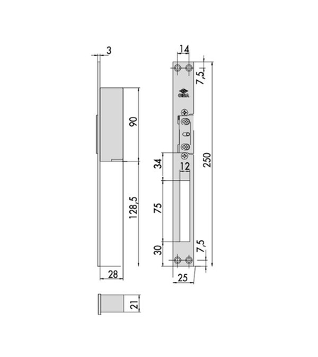 מנעול חשמלי סיזה (עם השהייה)