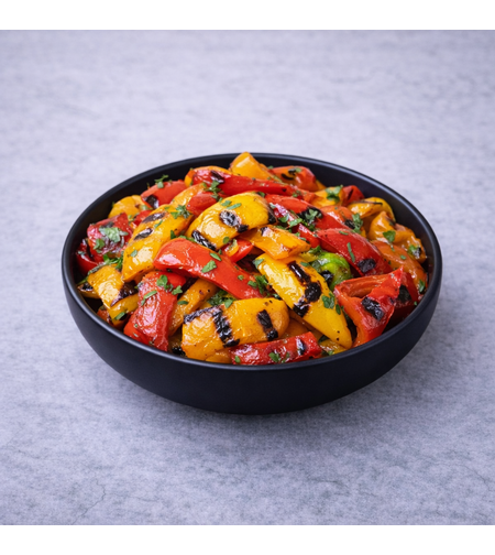 פלפלים קלויים על הגריל - חצי קילו