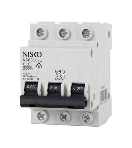 חצי אוטמט תלת פאזי NISKO C10 סדרת NS-6KA