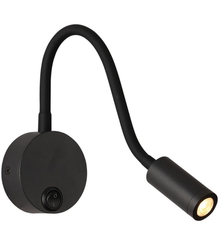צמוד קיר מתכוונן סדרת POINTER זרוע גמישה לחצן הפעלה 3000K 3W יורולוקס