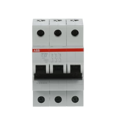 חצי אוטמט תלת פאזי 6KA ABB C32 סדרת SH203