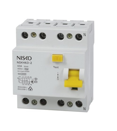 פחת תלת פאזי 30MA AC NISKO 63A סדרת NS-6KA
