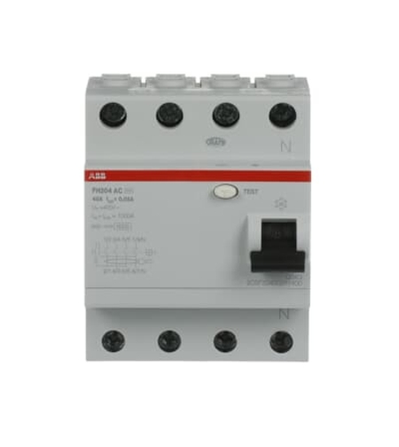 פחת תלת פאזי 30MA AC 6KA ABB 40A סדרת FH204