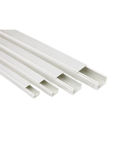 תעלת חשמל + כיסוי  17X17 מ''מ PVC צבע לבן באורך 2 מטר