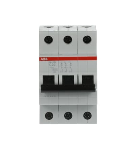 חצי אוטמט תלת פאזי 6KA ABB C20 סדרת SH203