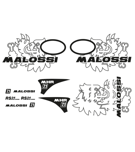 Malossi VESPA TROPHY – קיט מדבקות ל־Vespa Sprint S 125 iGet 2024–2026
