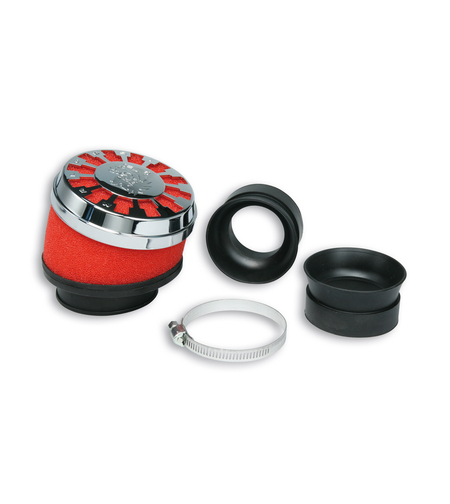 מסנן אוויר פתוח Malossi RED FILTER E13 – חיבור 42/50/60 מ״מ בזווית 25°
