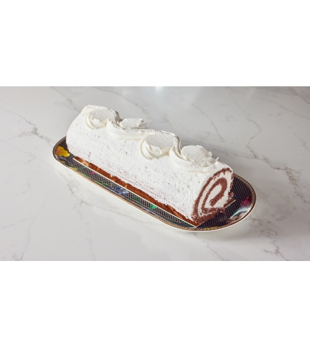 Cream roulade stripe cake | Halavi - Badatz
