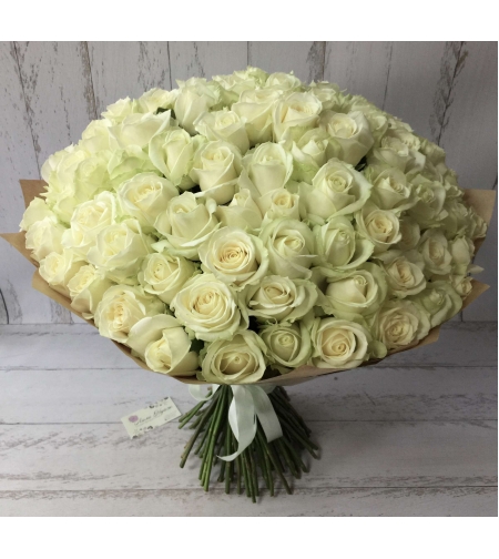 Bouquet of 101 White Roses # 17