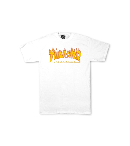 Thrasher - טי שירט לוגו בלבן