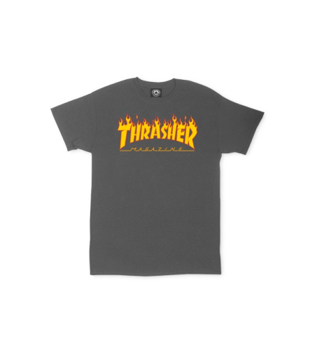 Thrasher - טי שירט לוגו באפור