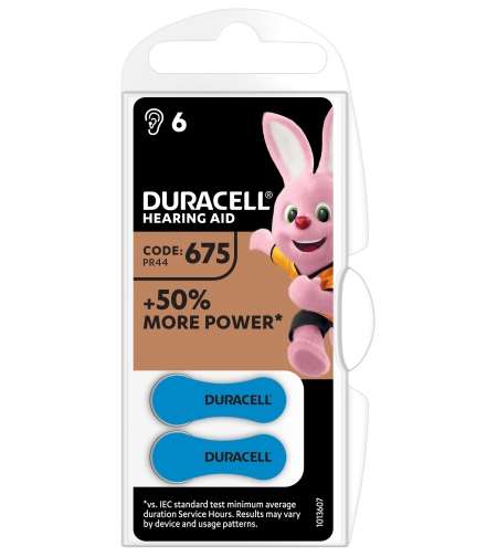 דורסל / DURACELL  -  סוללה למכשיר שמיעה 675 (6 יחידות)