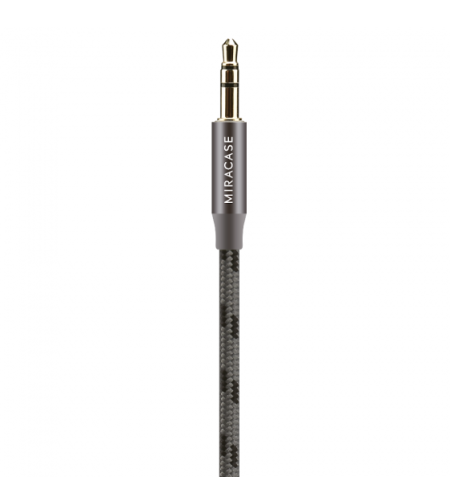 כבל שזור AUX 1.2M    אפור MAC120