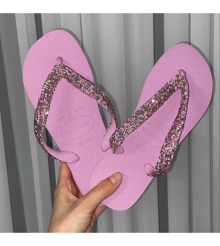 הוויאנס ורוד בייבי רצועה עבה-שברי זכוכית כסוף ורוד