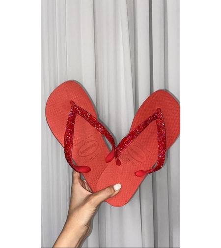 הוויאנס אדום רצועה עבה-שברי זכוכית אדום