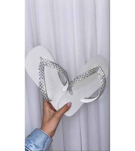 הוויאנס לבן רצועה עבה-דגם מיוחד לכלה