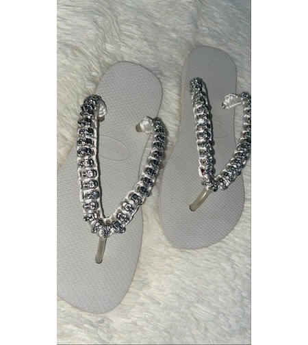 הוויאנס לבן רצועה דקה-משולב גולגולת