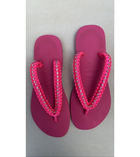 הוויאנס ורוד פוסקיה רצועה דקה-שרשרת אבנים