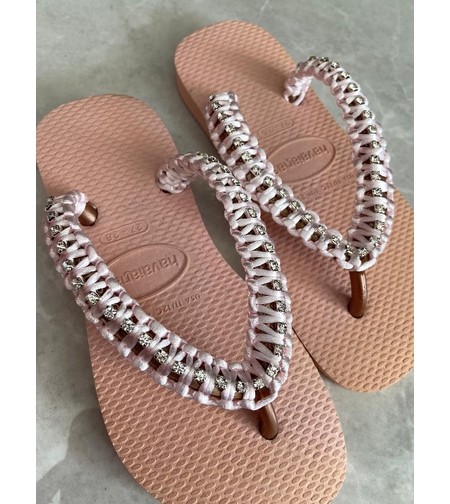 הוויאנס ורוד בייבי רצועה דקה/ הוויאנס ילדים-שרשרת אבנים