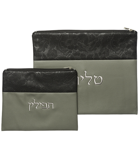 סט טלית תפילין דמוי עור מהודר 29*36 סמ