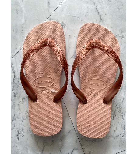 הוויאנס ורוד משולב ברונזה רצועה עבה