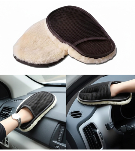 כפפת לניקוי לרכב מיקרופייבר בצורה קלה