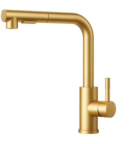 ברז מטבח נשלף גימור זהב מוברש אלגנט אושן