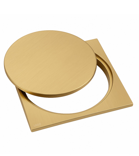 מכסה ביוב ללא ברגים זהב מוברש 10X10