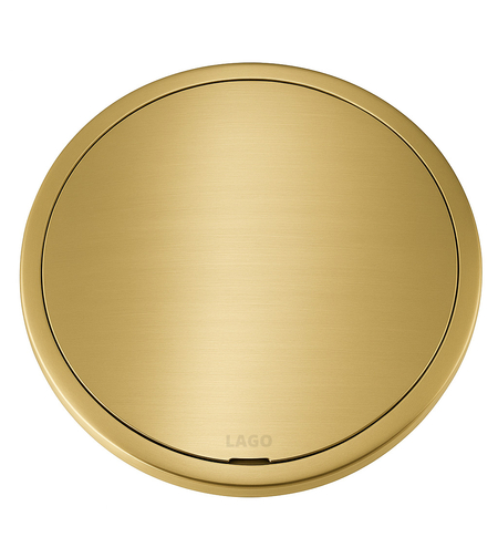 מכסה ביוב עגול ללא ברגים זהב מוברש 4