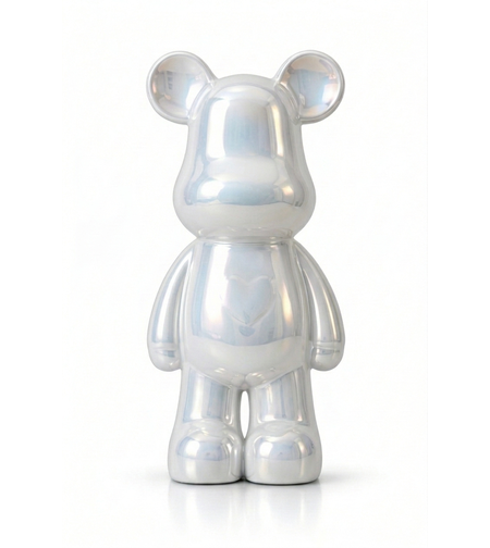 דובי מקרמיקה דקורטיבי מודרני לבית | עיצוב יוקרתי לבן פנינה