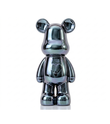 דובי מקרמיקה דקורטיבי מודרני לבית | עיצוב יוקרתי שחור אפור