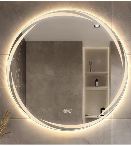 מראה עגולה עם תאורה במגוון גדלים דגם 23