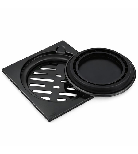 מכסה ביוב רשת + מכסה איטום שחור 12.5X12.5