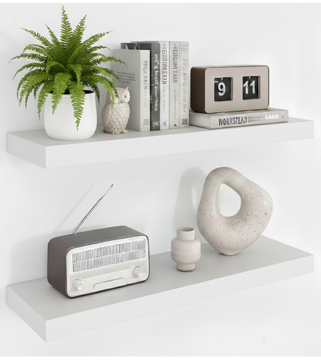 מדף צף מלבני במגוון צבעים | התקנה נסתרת | חזק מאוד ואיכותי