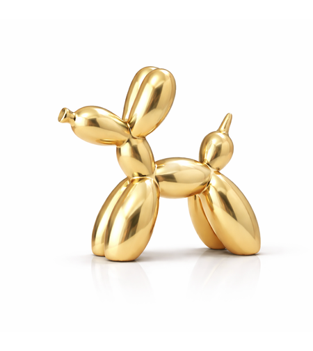 כלב מקרמיקה בלון דקורטיבי | אומנות מודרנית לבית זהב