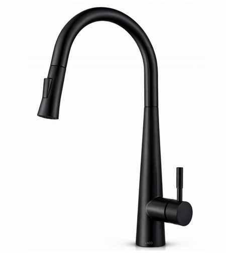 ברז מטבח נשלף גימור שחור מט רומא