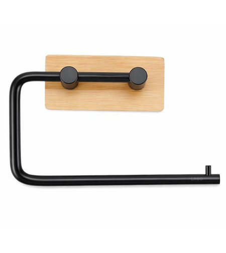 מתקן לנייר טואלט בשילוב עץ  דבק חזק וללא קדיחה