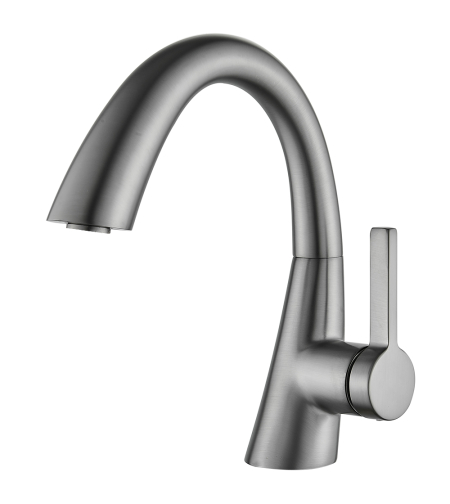 ברז לכיור איכותי פרח קצר אפור גרפיט דגם רפאל