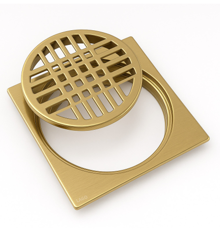 מכסה ביוב רשת ללא ברגים זהב מוברש 10X10