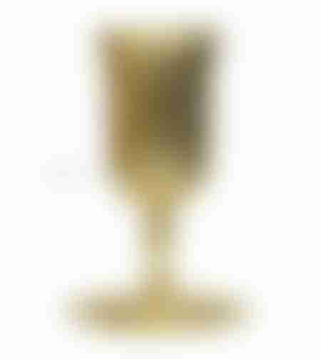 גביע קידוש לשבת קודש דגם זהב הכותל  עם רגל 15*24.5 ס'מ
