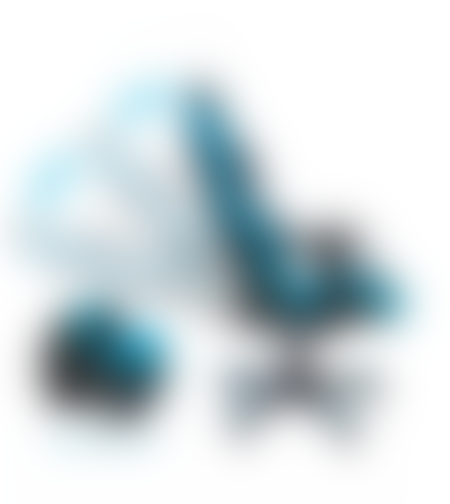 מושב גיימינג SPARKFOX בטקסטורת מעויינים כחול