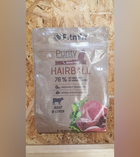 פיטמין מזון לחתול בוגר Fitmin purity hairball