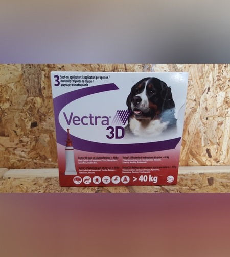 Vectra 3D תמיסת טפטוף לכלב מעל 40 קג