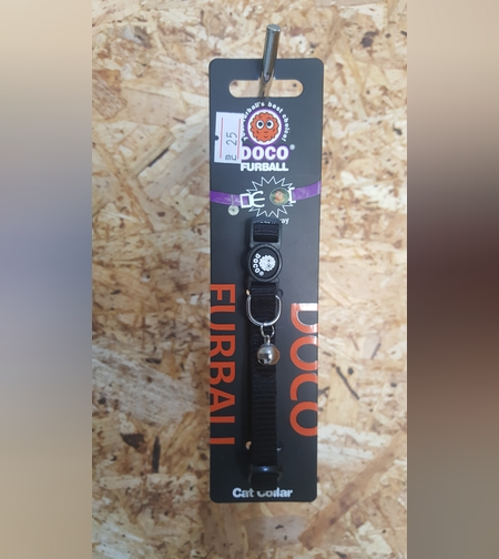 קולר שחור עם פעמון