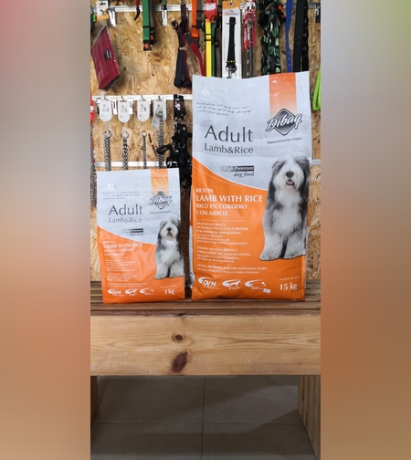 דיבק מזון יבש עם כבש ואורז לכלבים בוגרים מגזע בינוני Dibaq Lamb and rice, mature, medium breed